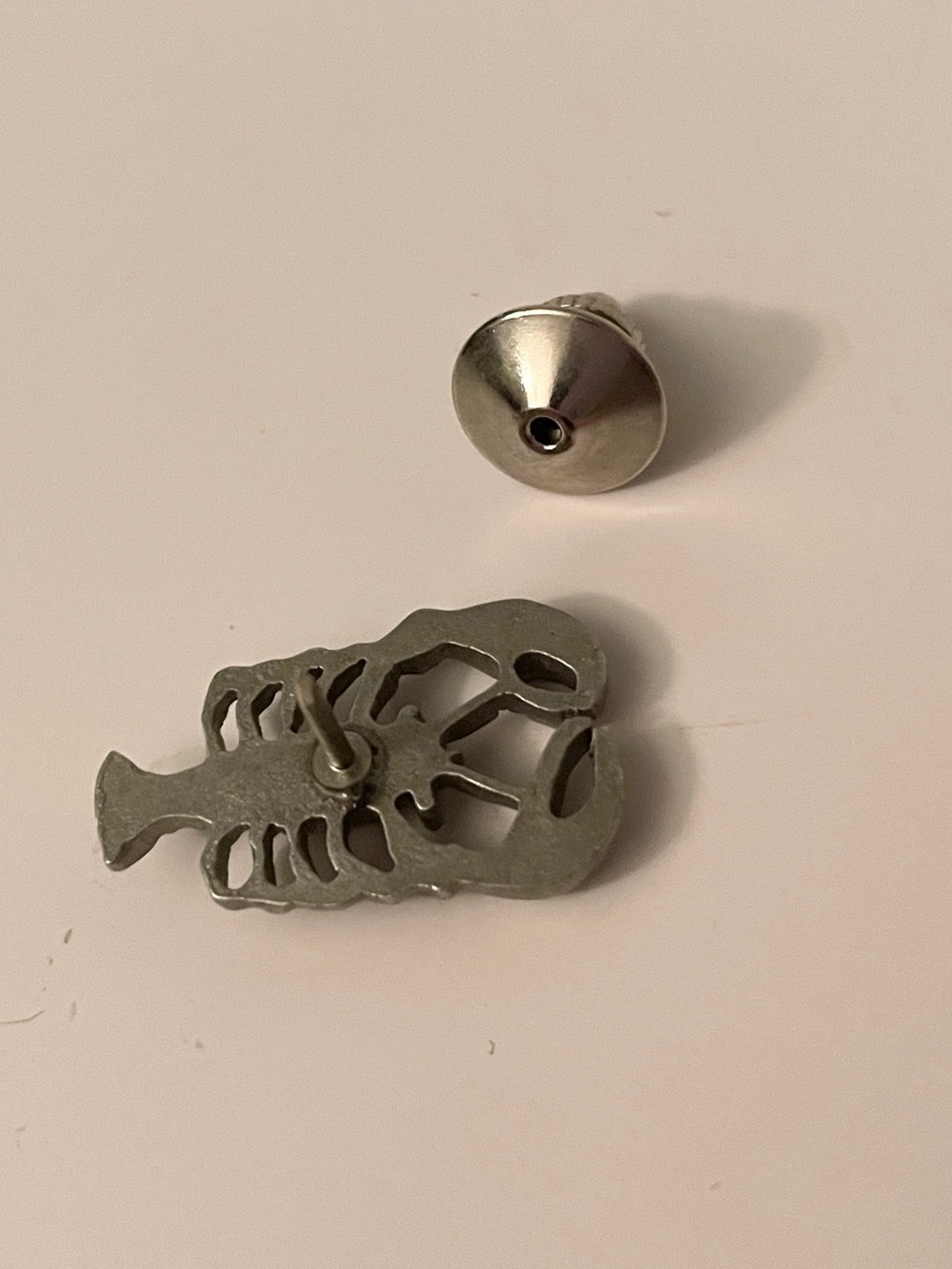 Vintage Pewter Lobster Lapel Pin Silver Tone Sea Life Crustacean Tie Tack⁠ - Picture 13 of 15